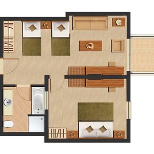 Familien-Suite mit 2 Schlafzimmern und mit Kingsize-Bett