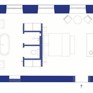 Eck-Suite mit Kingsize-Bett