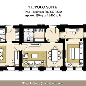 Suite mit 2 Schlafzimmern und mit Queensize-Bett